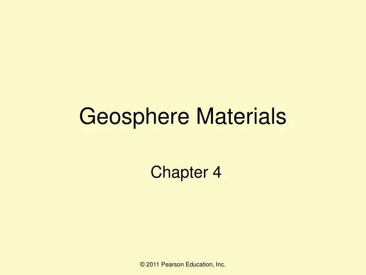 geosphere materials chapter 4