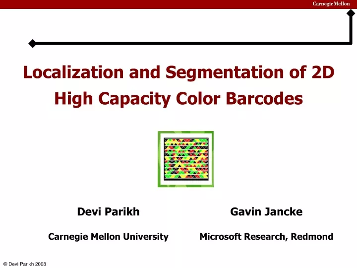 localization and segmentation of 2d high capacity