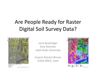 Are People Ready for Raster Digital Soil Survey Data?