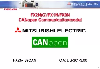 FX2N(C)/FX1N/FX0N  CANopen Communicationmodul