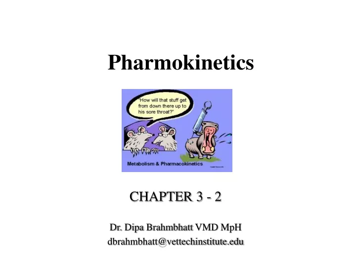 pharmokinetics