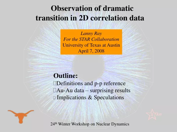 observation of dramatic transition