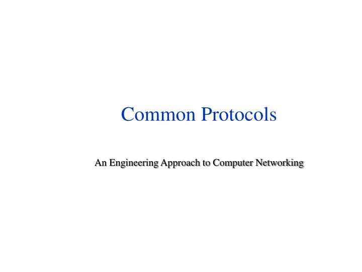 common protocols