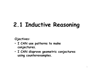 2.1 Inductive Reasoning