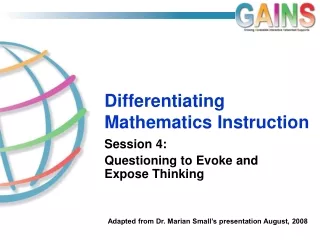 Differentiating Mathematics Instruction