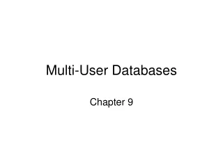 Multi-User Databases