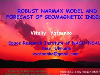 ROBUST NARMAX MODEL AND FORECAST OF GEOMAGNETIC INDICES