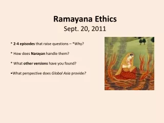 Ramayana Ethics Sept. 20, 2011