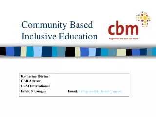 Community Based  Inclusive Education