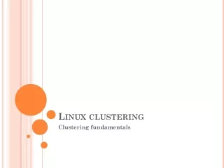 Linux  clustering