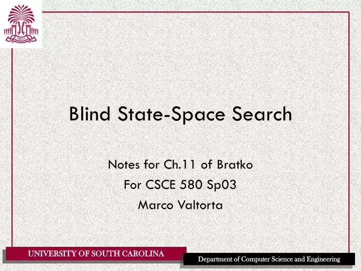 blind state space search