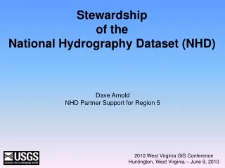 Stewardship  of the National Hydrography Dataset (NHD)