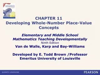 CHAPTER 11 Developing Whole-Number Place-Value Concepts