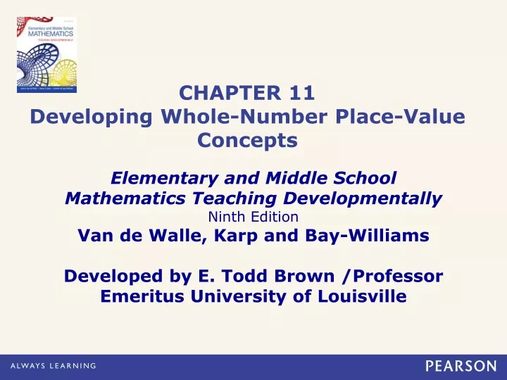 chapter 11 developing whole number place value concepts
