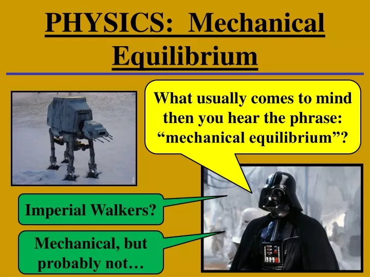 physics mechanical equilibrium