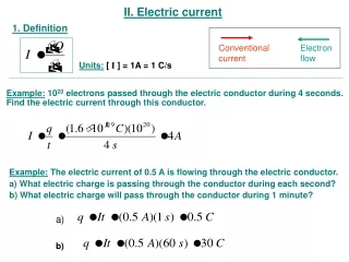 II. Electric current