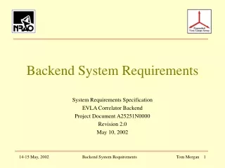 Backend System Requirements