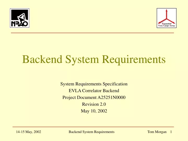 backend system requirements