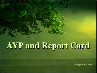 AYP and Report Card