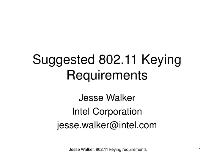 suggested 802 11 keying requirements