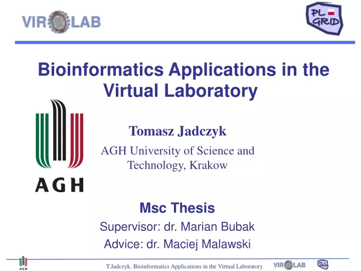 bioinformatics applications in the virtual