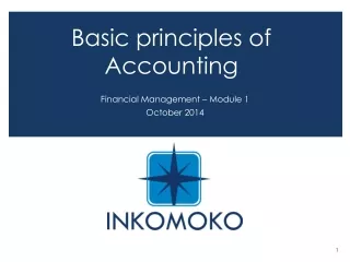 Basic principles of Accounting