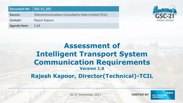 assessment of intelligent transport system