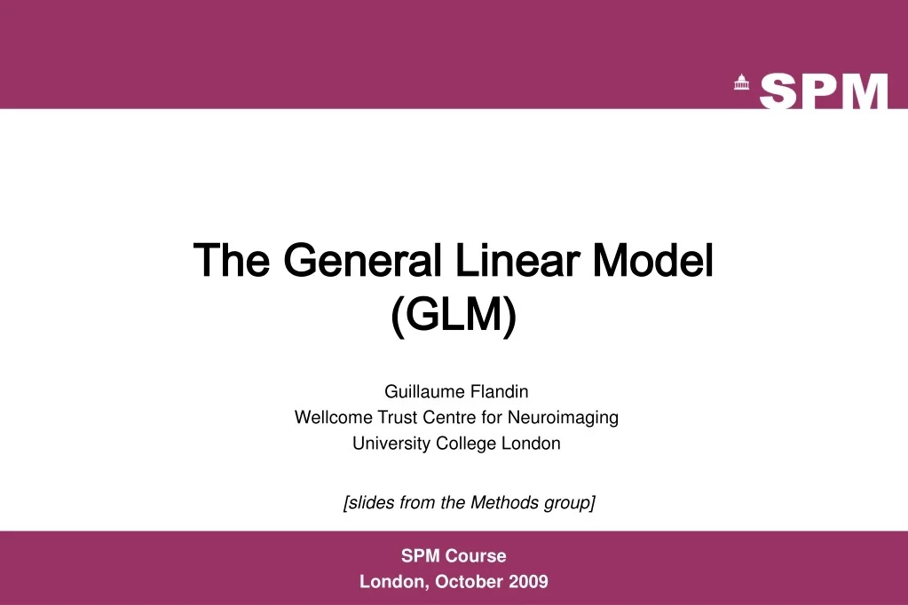 PPT - General Linear Model in fMRI Data Analysis PowerPoint ...