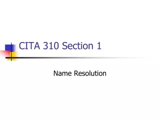 CITA 310 Section 1