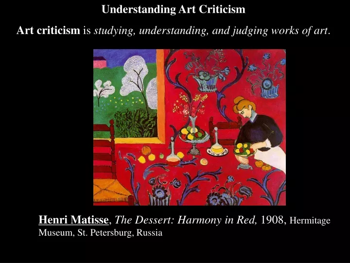 understanding art criticism art criticism