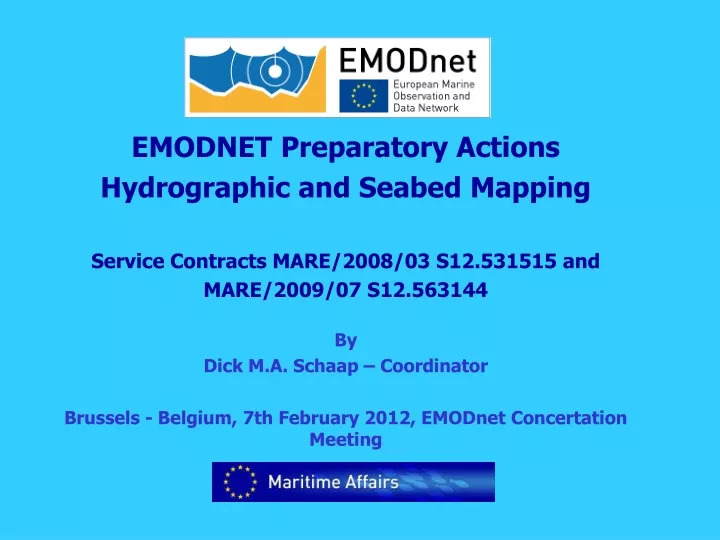 emodnet preparatory actions hydrographic