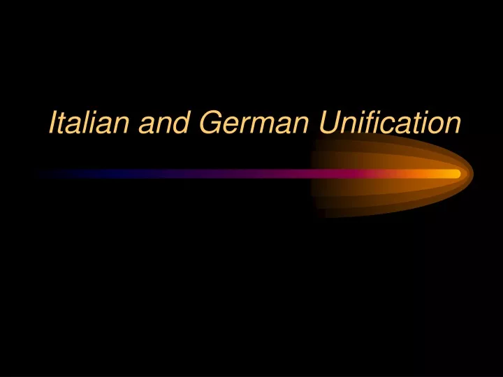italian and german unification