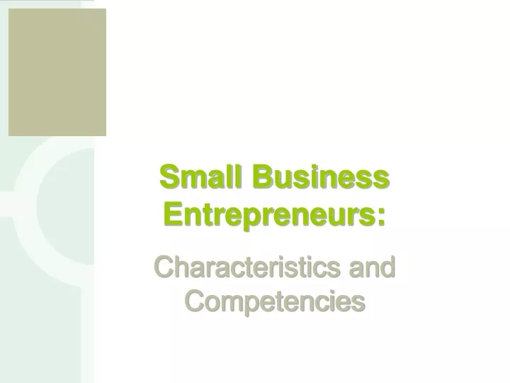 small business entrepreneurs characteristics