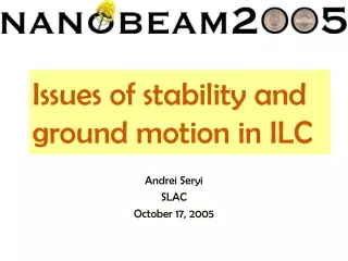 Issues of stability and ground motion in ILC