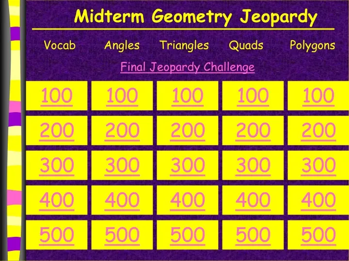 midterm geometry jeopardy