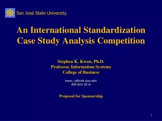 An International Standardization Case Study Analysis Competition