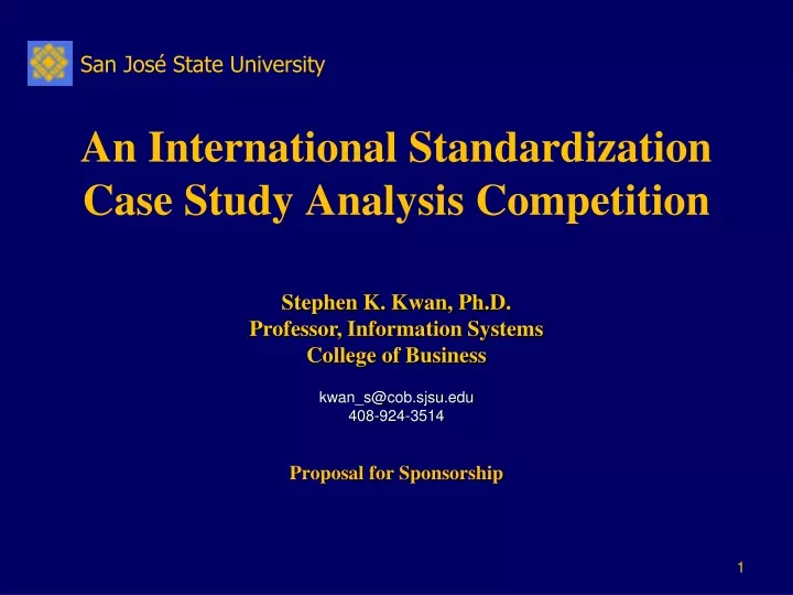 an international standardization case study analysis competition