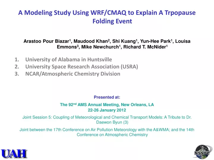 a modeling study using wrf cmaq to explain