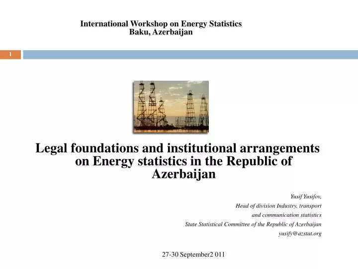international workshop on energy statistics baku