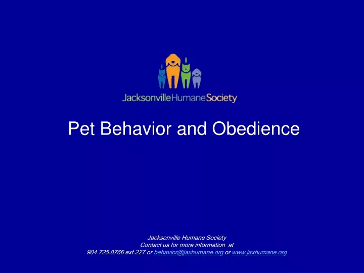 pet behavior and obedience