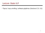 Lecture: Static ILP - slide 1