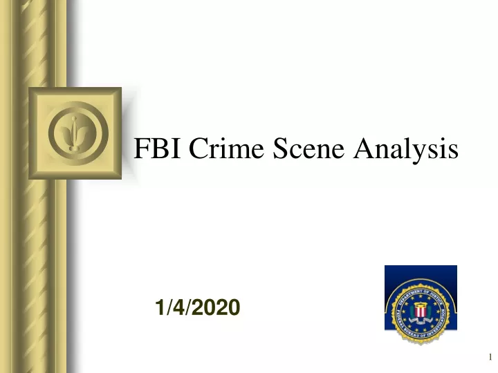 fbi crime scene analysis