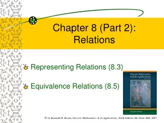 Chapter 8 (Part 2): Relations