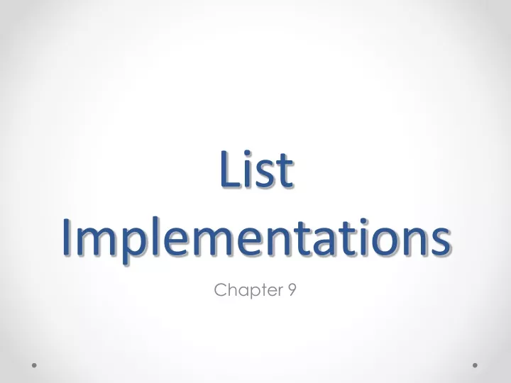 list implementations