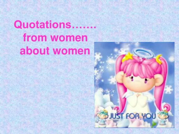quotations from women about women