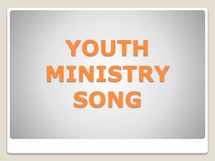 youth ministry song