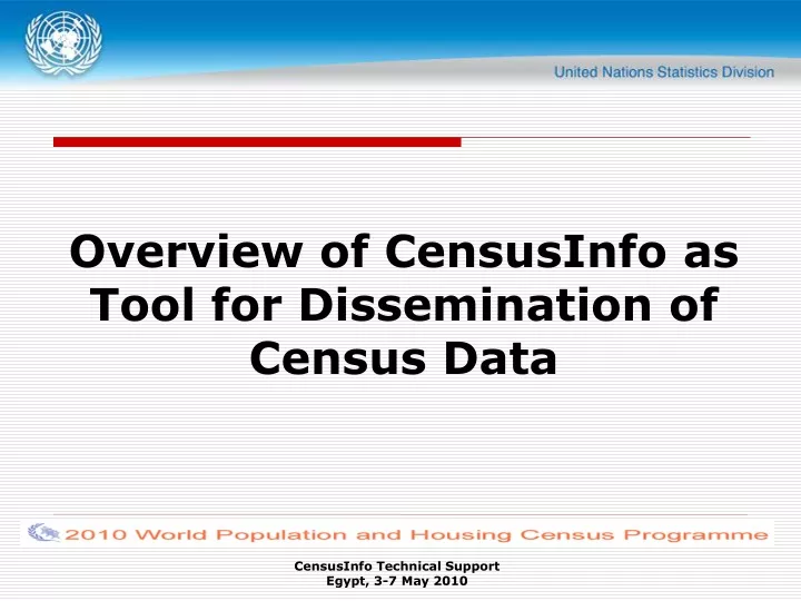 overview of censusinfo as tool for dissemination