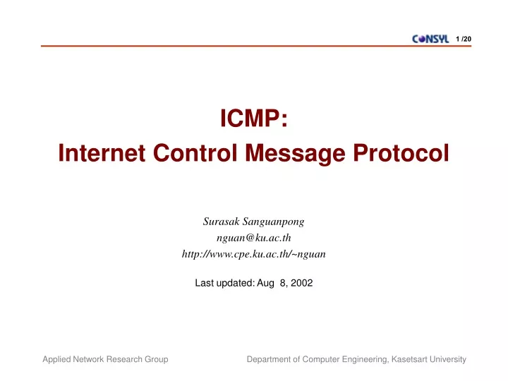 icmp internet control message protocol surasak