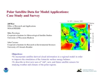 Polar Satellite Data for Model Applications: Case Study and Survey