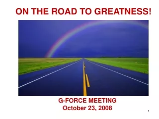 G-FORCE MEETING October 23, 2008